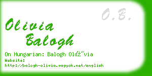 olivia balogh business card